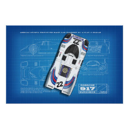 917 Martini Blueprint Poster