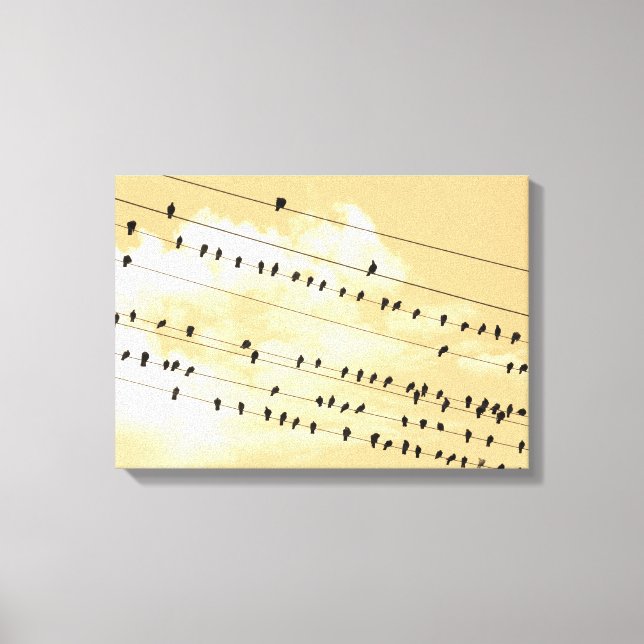 91(1) Vögel Leinwanddruck (Vorderseite)