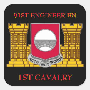 91. ENGINEER BATTALION 1. CAVALRY STICKERS