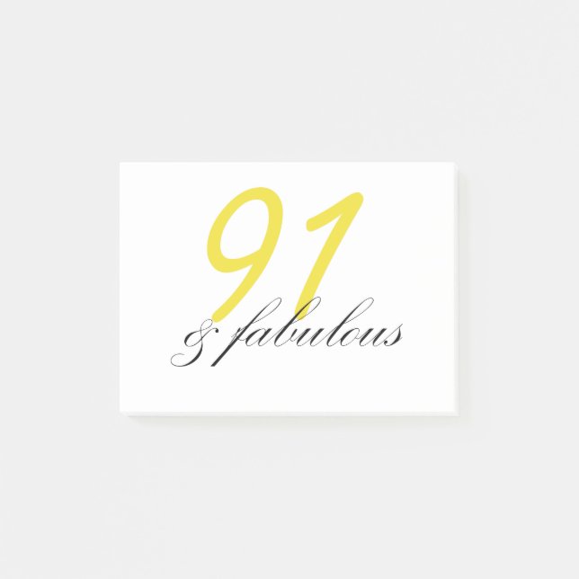 91 & Fantastisch Post-it Klebezettel (Vorderseite)