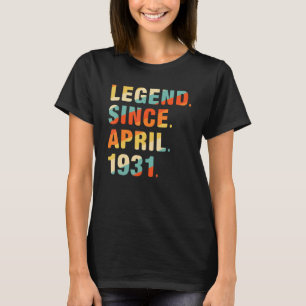 91. Geburtstag 91 Jahre alte Legende seit April 19 T-Shirt
