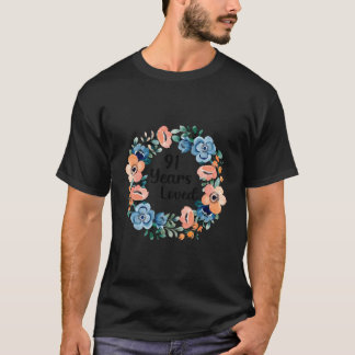 91 Jahre geliebte Mutter Oma 91 91. T-Shirt