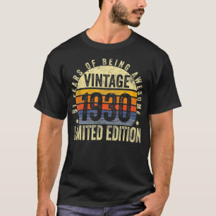 91-jährige Geschenke Vintag 1930 Limited Edition 9 T-Shirt