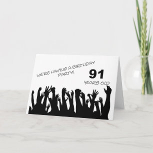 91. Party Einladung mit einem jubelnden Publikum