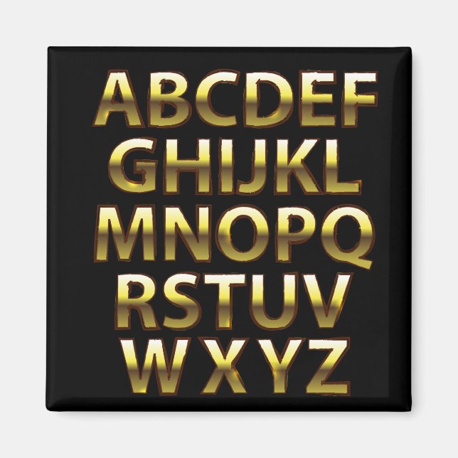 9204Gold Alphabet Magnet (Vorne)