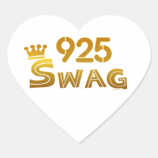 925 California Swag Herz-Aufkleber