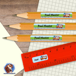 92 DIY Stifteaufkleber Feuerwehr  Rechteckiger Aufkleber