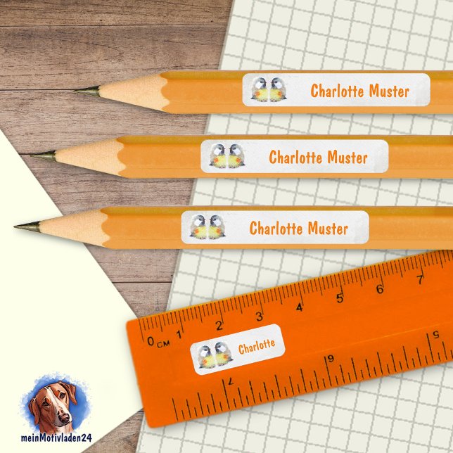 92 DIY Stifteaufkleber - Kohlmeise Aquarell Rechteckiger Aufkleber (92 DIY Stifteaufkleber zum selber ausschneiden - Motiv: Kohlmeisen mit Wasserfarben gemalt)