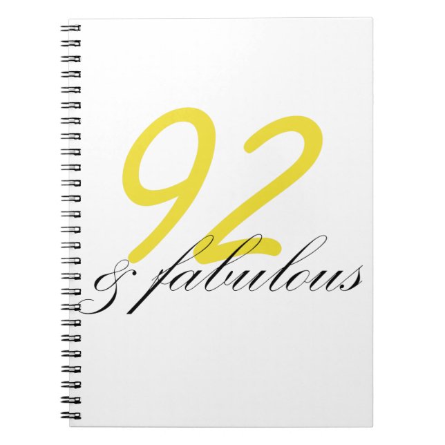 92 & Fabulous Notizblock (Vorderseite)