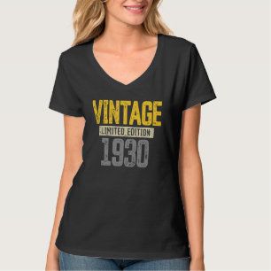 92. Geburtstag Männer Frauen Vintag 1930 92. Gebur T-Shirt