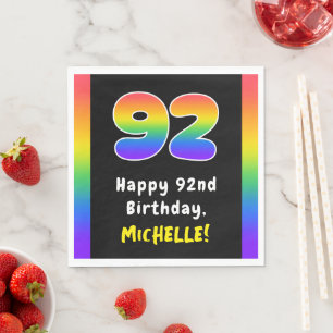 92. Geburtstag: Rainbow Spectrum # 92, Individuell Serviette