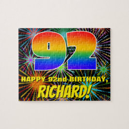 92. Geburtstag: Spaß, bunte feierliche Feuerwerke Puzzle