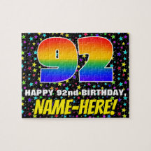92. Geburtstag — Spaß, farbenfrohe Sternenweltenmu