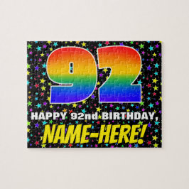 92. Geburtstag — Spaß, farbenfrohe Sternenweltenmu Puzzle
