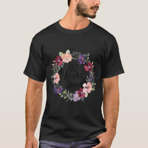 92 Jahre Geliebte Florale 92. Geburtstag Frauen 92 T-Shirt