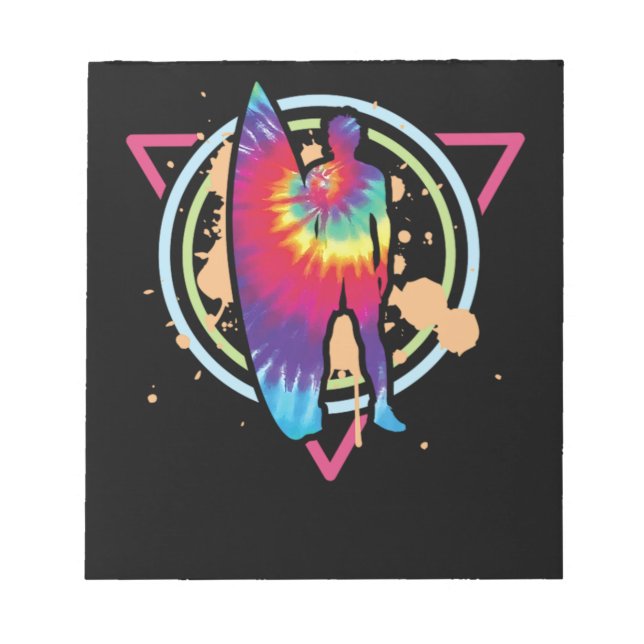 92.Surfsurfer Dyevaporwave Surfer Ti Notizblock (Vorderseite)