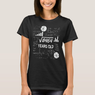 92 Years Old Bday Math Teacher 92nd Birthday Gift T-Shirt