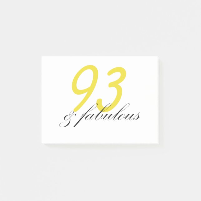 93 & Fabulous Post-it Klebezettel (Vorderseite)
