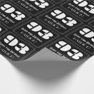 93. Geburtstag: Art Deco Inspiriert Look "93" & Na Geschenkpapier