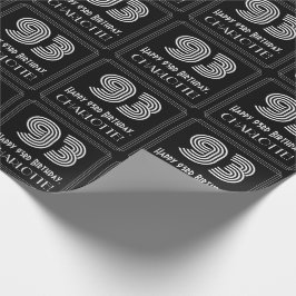 93. Geburtstag: Art Deco Inspiriert Look "93" w/ N Geschenkpapier