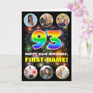 93. Geburtstag: Fun Rainbow #, Individuelle Name & Karte