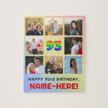 93. Geburtstag: Fun Rainbow #, Individuelle Name &