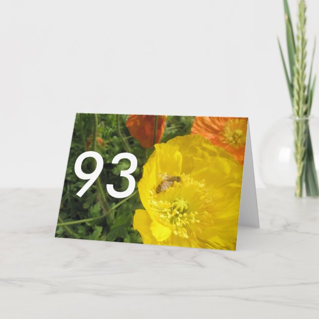 93. Geburtstagsbright-Blume Karte (Vorderseite)