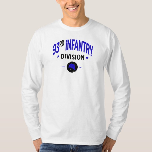 93. Infanterie Division "Blue Helmets" Long T-Shirt (Vorderseite)