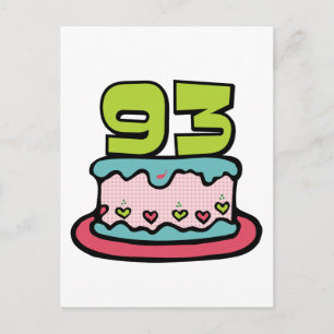 93-jähriger Geburtstagskuchen Postkarte
