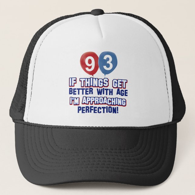 93. jähriges Geburtstagsgeschenk Truckerkappe (Vorderseite)