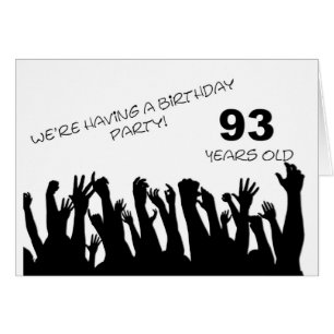 93. Party Einladung mit einem jubelnden Publikum