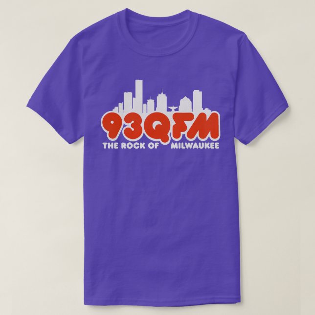 93 QFM Der Felsen von Milwaukee hat die Radiostati T-Shirt (Design vorne)