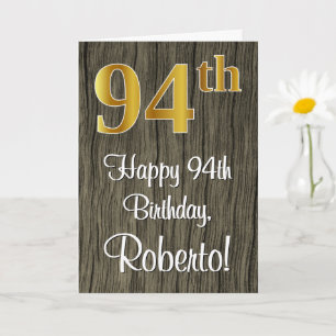 94. Geburtstag: Elegante Imitate Gold Look #, Imit Karte