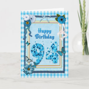 94. Geburtstag mit Scrapbook-Effekt Karte