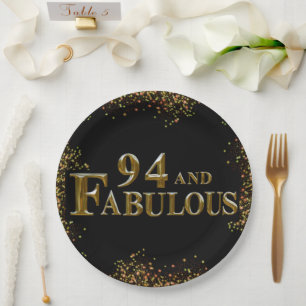 94. Geburtstag  Pappteller