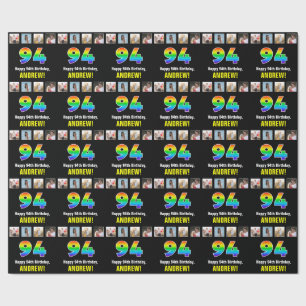 94. Geburtstag: Regenbogen "94"; benutzerdefiniert Geschenkpapier