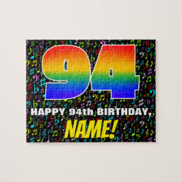 94. Geburtstag — Spaß, farbenfrohe Musiksymbole & Puzzle