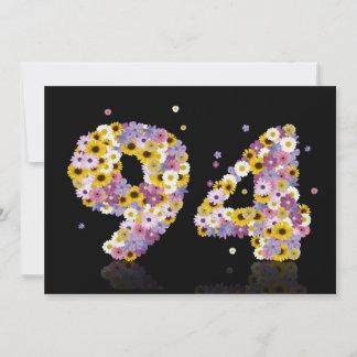 94. Geburtstagsfeier mit Blumenbriefen Einladung