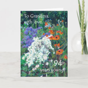 94. Geburtstagskarte für Großmutter - Juni Garten Karte