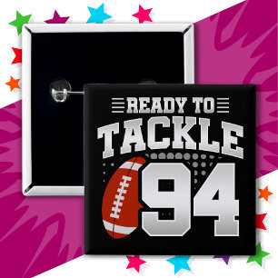 94-jähriges Tackle Football Party 94. Geburtstag Button