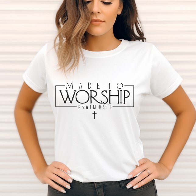 95:1 Zitat zum Worship-Psalm - Christlicher Glaube T-Shirt (Von Creator hochgeladen)
