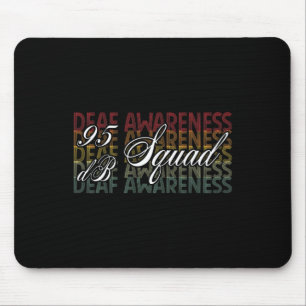 95 Db Squad Handzeichensprache Gehörverlust Bewuss Mousepad