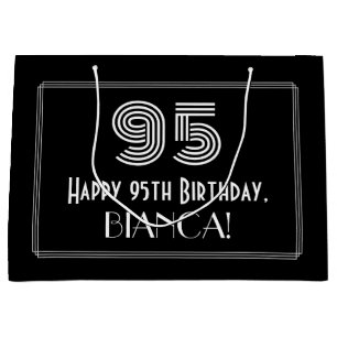 95. Geburtstag — Art Deco Inspiriert Look "95" & N Große Geschenktüte