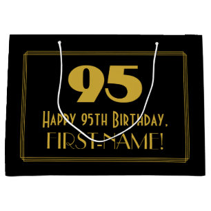 95. Geburtstag — Art Deco Inspiriert Look "95" & N Große Geschenktüte