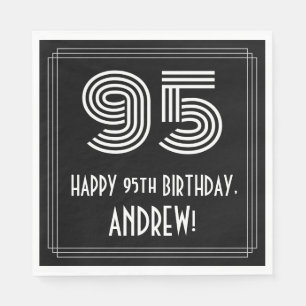 95. Geburtstag: Art Deco Inspiriert Look "95" + Na Serviette