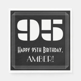 95. Geburtstag: Art Deco Inspiriert Look "95" + Na Serviette