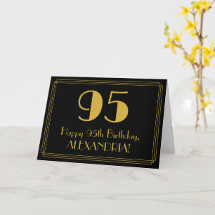 95. Geburtstag: Art Deco inspiriertes Aussehen "95 Karte
