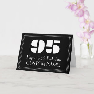 95. Geburtstag: Art Deco inspiriertes Aussehen "95 Karte