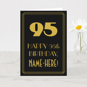 95. Geburtstag – Art Deco inspiriertes Aussehen "9 Karte
