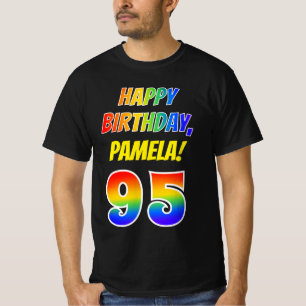 95. Geburtstag — Bold, Fun, Rainbow 95, Individuel T-Shirt